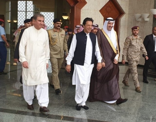 pm imran khan coming out of madina airport photo pti pm imran khan coming out of madina airport photo pti