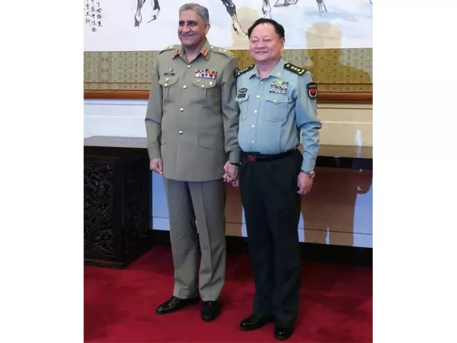 gen qamar meets vice chairman of central military commission discusses defence ties photo ispr gen qamar meets vice chairman of central military commission discusses defence ties photo ispr