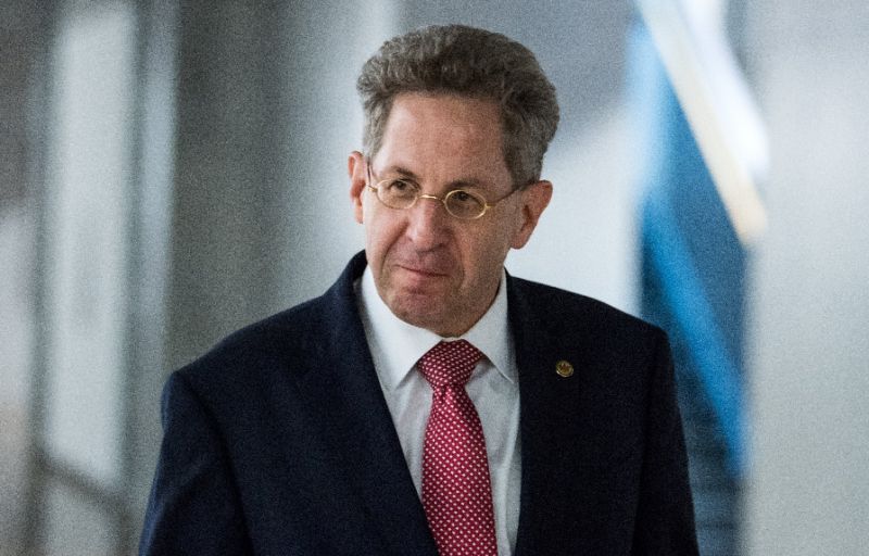 domestic spy chief hans georg maassen questioned whether footage showing far right hooligans attacking foreigners in the streets was authentic photo afp