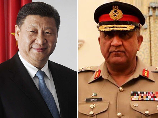 army chief gen qamar javed bajwa with chinese president xi jinping photo express file