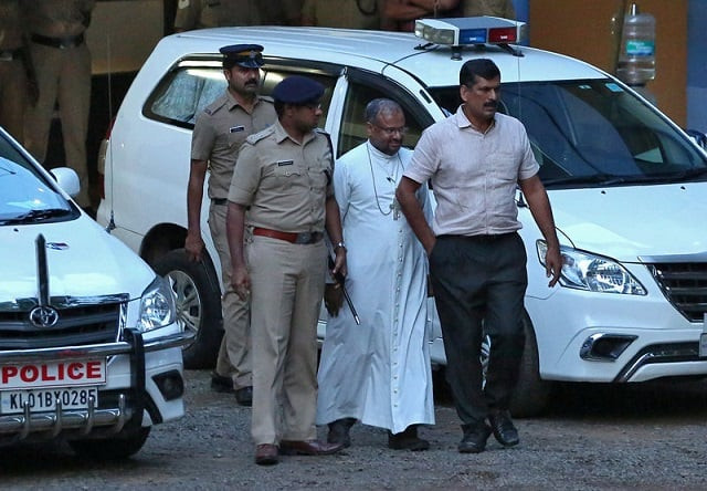 bishop franco mulakkal 2nd r accused of raping a nun is pictured outside a crime branch office on the outskirts of kochi in the southern state of kerala india september 19 2018 reuters bishop franco mulakkal 2nd r accused of raping a nun is pictured outside a crime branch office on the outskirts of kochi in the southern state of kerala india september 19 2018 reuters