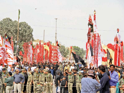 thousands march in muharram 9 procession across sindh thousands march in muharram 9 procession across sindh
