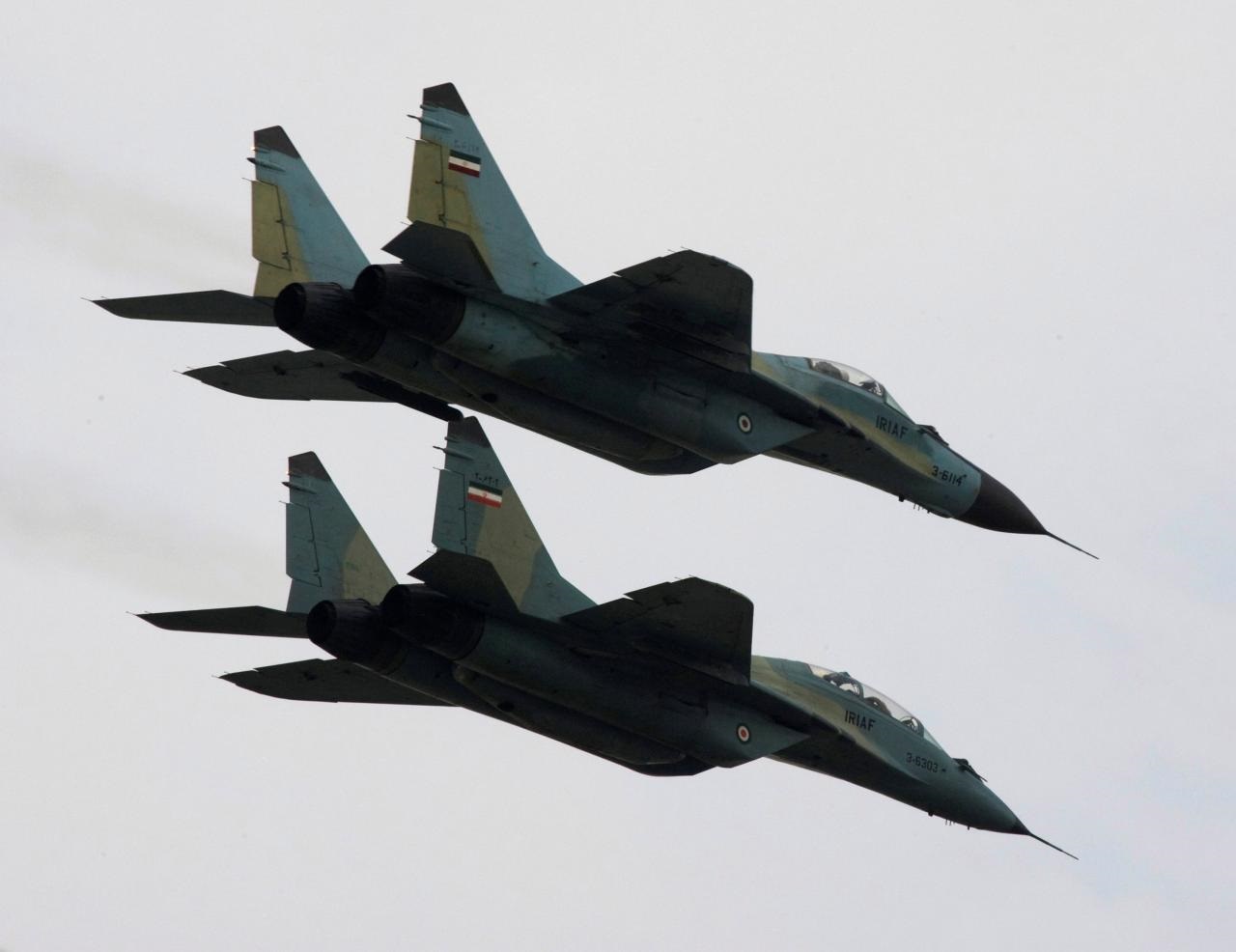 russian made sukhoi fighter jets of the iranian army fly past during a military parade to commemorate army day in tehran photo reuters