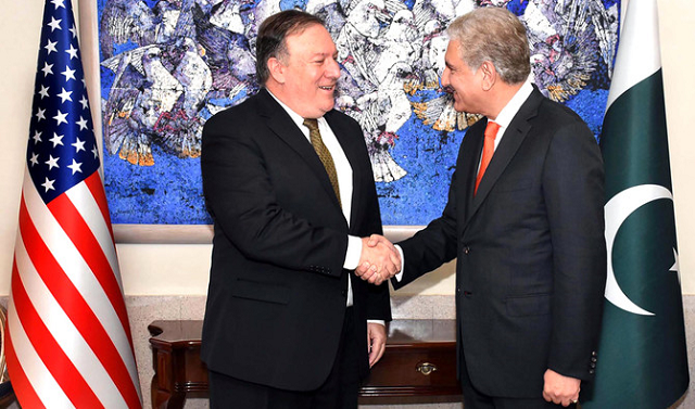 foreign minister shah mahmood qureshi and us secretary of state mike pompeo photo afp file foreign minister shah mahmood qureshi and us secretary of state mike pompeo photo afp file
