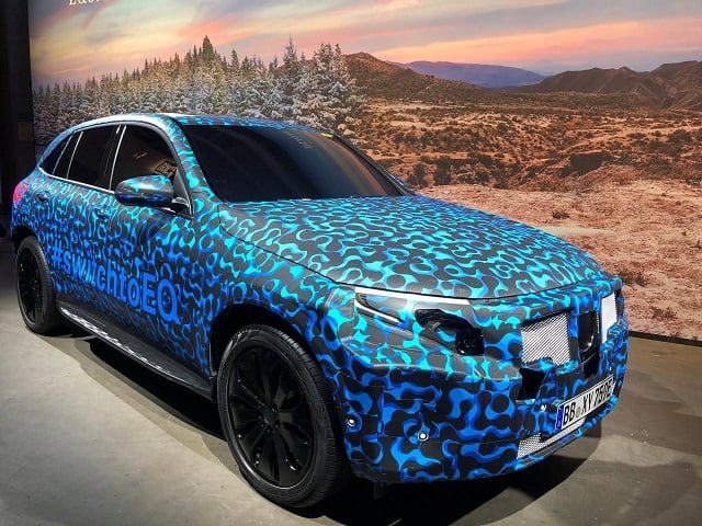 the eqc the first fully electric mercedes car is shown at a presentation in stockholm sweden september 4 2018 photo reuters