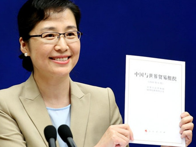 state council information office spokeswoman xi yanchun presents the white paper during a press conference in beijing photo reuters