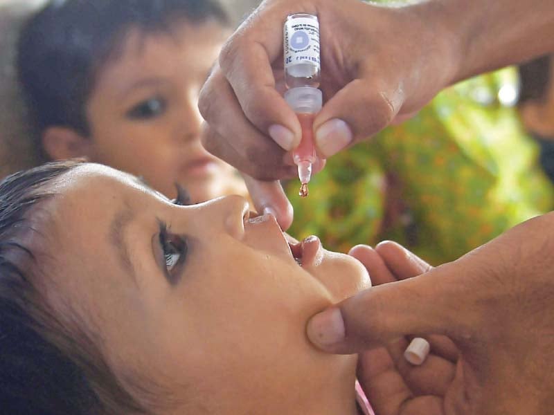 according to the health minister the current polio vaccine campaign is being complemented with the administration of vitamin a which is equally vital for young children photo afp