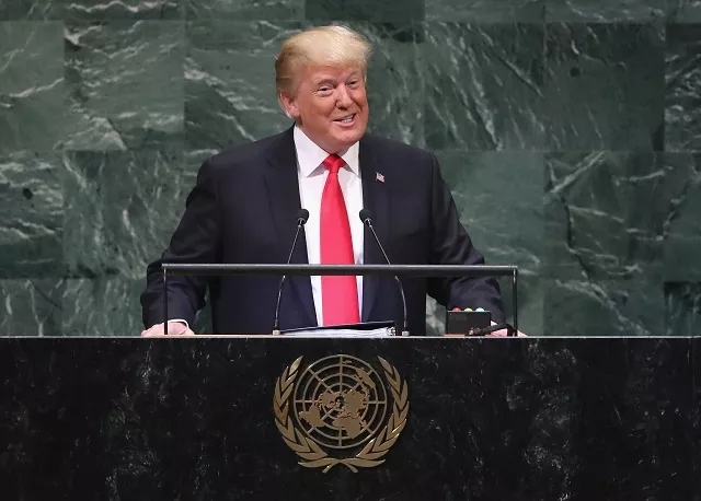 us president trump addresses the 73rd session of the united nations general assembly on september 25 2018 in new york city photo afp us president trump addresses the 73rd session of the united nations general assembly on september 25 2018 in new york city photo afp
