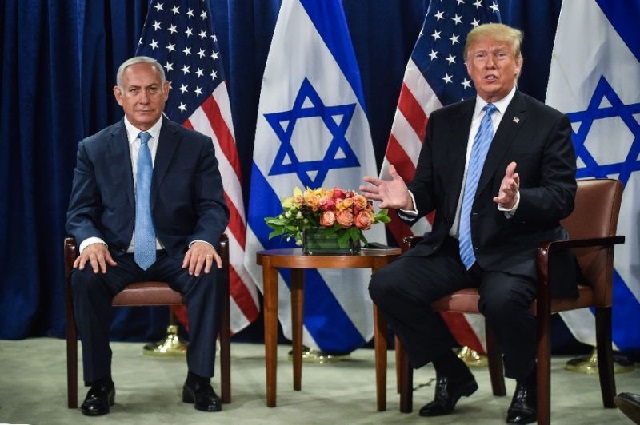 us president donald trump r meets with israeli prime minister benjamin netanyahu on september 26 2018 in new york on the sidelines of the un general assembly photo afp