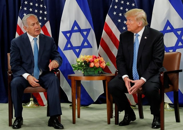 us president donald trump listens as israeli prime minister benjamin netanyahu speaks during their bilateral meeting the 73rd session of the united nations general assembly at u n headquarters in new york us september 26 2018 reuters us president donald trump listens as israeli prime minister benjamin netanyahu speaks during their bilateral meeting the 73rd session of the united nations general assembly at u n headquarters in new york us september 26 2018 reuters