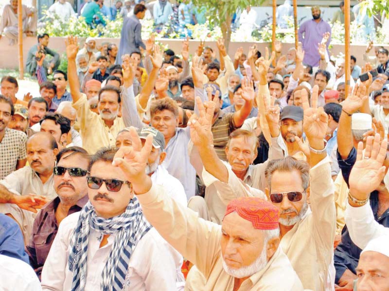 the workers of hyderabad development authority and its subsidiary water and sanitation agency padlock wasa s office and stage a protest over non payment of salaries for the last four months photo ppi