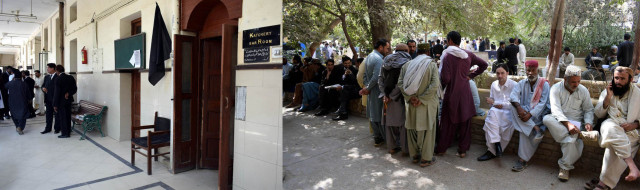 applicants wait outside the court for justice due to the lawyers 039 strike photo express applicants wait outside the court for justice due to the lawyers 039 strike photo express