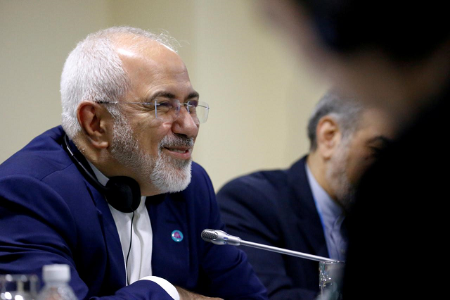 iranian foreign minister mohammad javad zarif at a meeting with chinese counterpart wang yi during an asean meeting in singapore august 3 2018 photo reuters