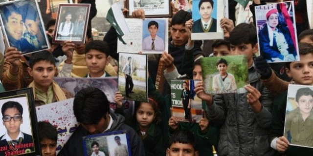 relatives of schoolchildren killed in a taliban attack on the army public school aps protest against delays in the investigation in peshawar photo afp relatives of schoolchildren killed in a taliban attack on the army public school aps protest against delays in the investigation in peshawar photo afp