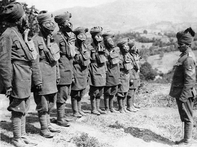 the macedonian front indian troops at a gas mask drill photo nationaal archief the macedonian front indian troops at a gas mask drill photo nationaal archief