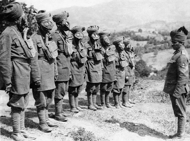 the macedonian front indian troops at a gas mask drill photo nationaal archief the macedonian front indian troops at a gas mask drill photo nationaal archief