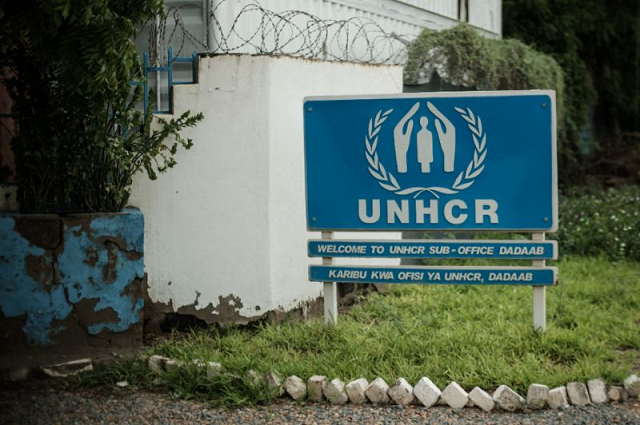 a signboard for the unhcr photo afp a signboard for the unhcr photo afp