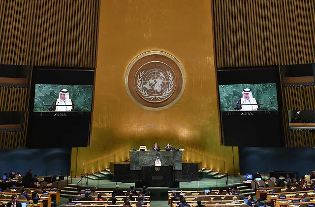 saudi arabia foreign minister adel ahmed al jubeir addresses the 73rd session of the general assembly at the united nations photo afp saudi arabia foreign minister adel ahmed al jubeir addresses the 73rd session of the general assembly at the united nations photo afp