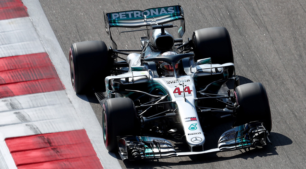 mercedes men deliver a convincing one two on a bright sunlit morning photo afp