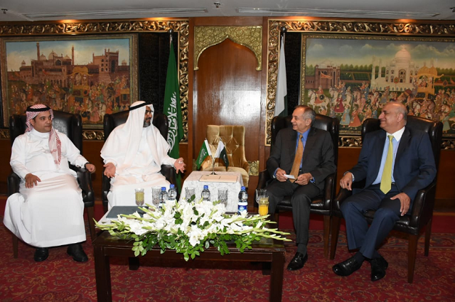 the saudi delegation meeting pakistani ministers in islamabad photo express the saudi delegation meeting pakistani ministers in islamabad photo express