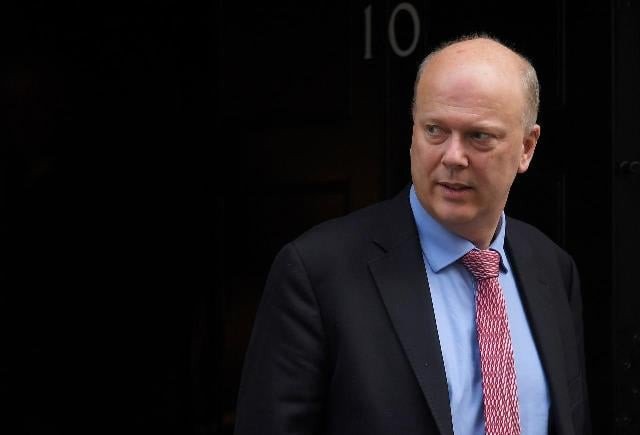 file photo britain 039 s secretary of state for transport chris grayling leaves 10 downing street in london september 24 2018 photo reuters file photo britain 039 s secretary of state for transport chris grayling leaves 10 downing street in london september 24 2018 photo reuters