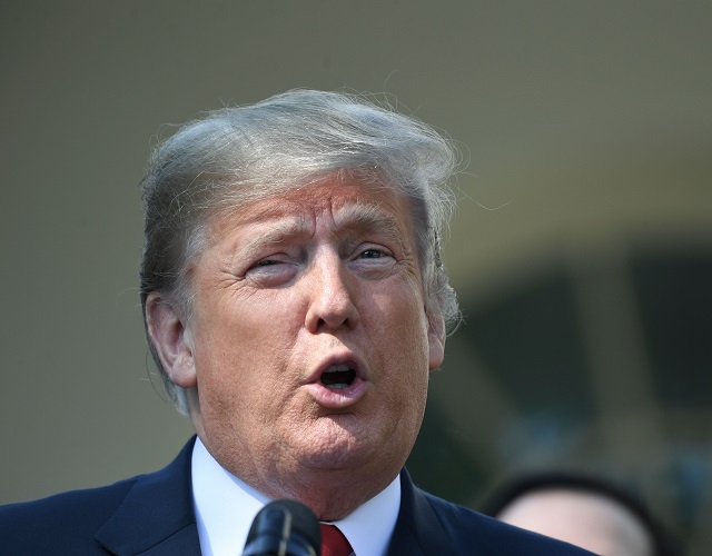 us president donald trump speaks from the rose garden of the white house in washington dc as he makes remarks on the united states mexico canada agreement on october 1 2018 photo afp