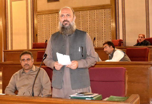 balochistan chief minister speaks on the floor of the balochistan assembly photo express balochistan chief minister speaks on the floor of the balochistan assembly photo express
