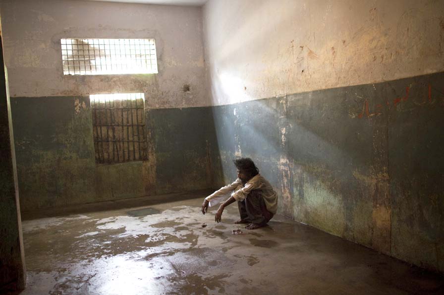 a drug addict sits in a drug rehabilitation centre which provides treatment to drug addicts addicts gather in abandoned buildings and then 039 shoot up 039 photo afp