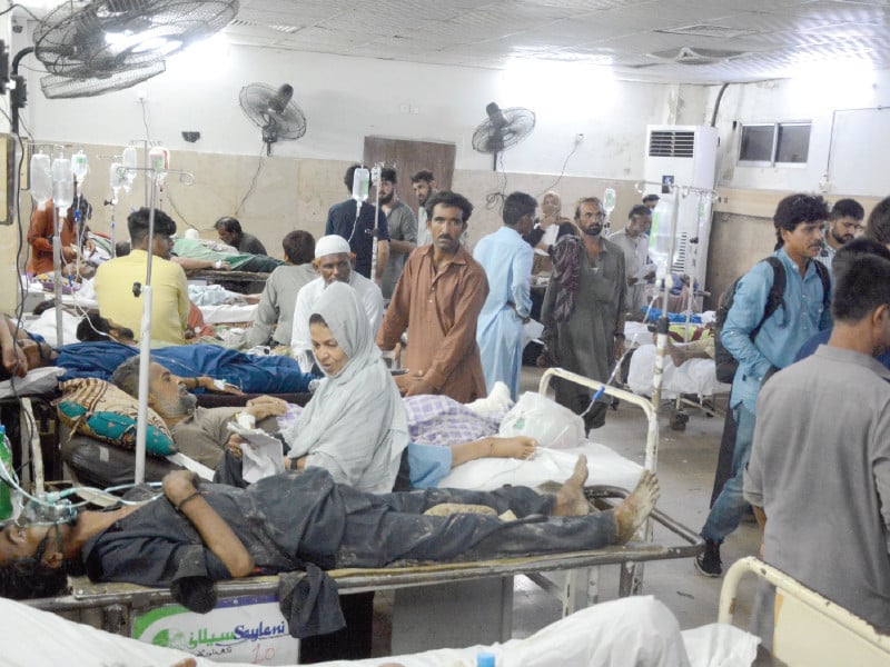heatstroke patients are being treated at the civil hospital s emergency ward on wednesday photo jalal qureshi express