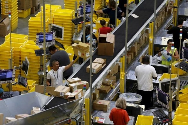 workers sort arriving products at an amazon fulfilment center in tracy california august 3 2015 photo reuters workers sort arriving products at an amazon fulfilment center in tracy california august 3 2015 photo reuters