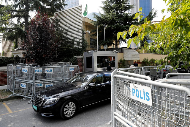 a car leaves the saudi arabia 039 s consulate in istanbul turkey october 3 2018 photo reuters