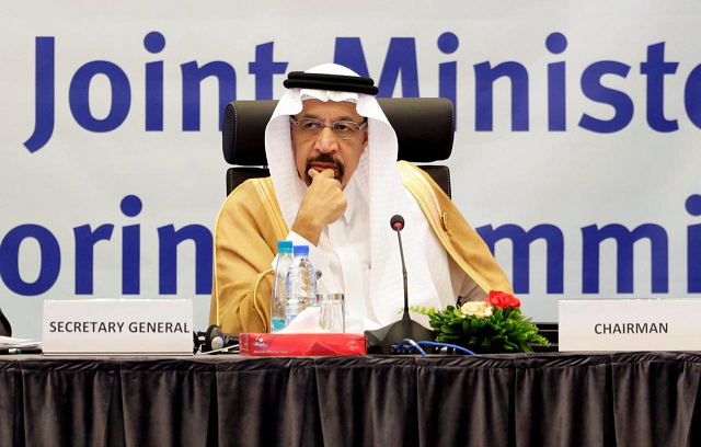 saudi arabian energy minister khalid al falih during the inaugural session ceremony of the opec ministerial monitoring committee in algiers algeria september 23 2018 photo reuters