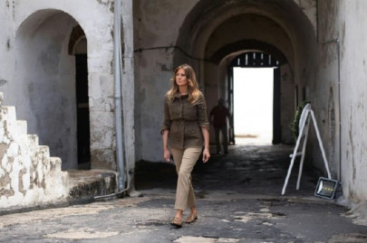 melania trump tours former slavery outpost