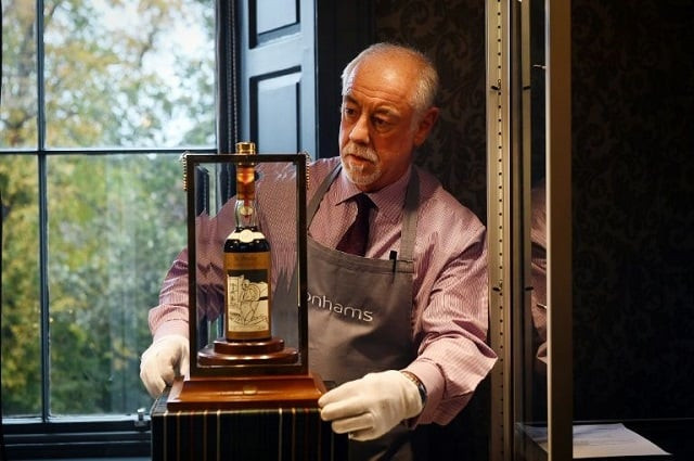 rare bottle of scotch whisky fetches record price photo afp rare bottle of scotch whisky fetches record price photo afp