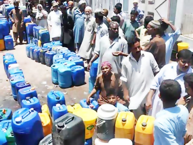 Karachi water supply cut nearly in half 