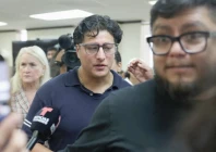 ronaldo salgado son of mexican motorist lorenzo salgado araujo who was fatally shot by an ice agent reacts on the day of a press conference in houston texas photo reuters
