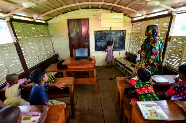 a classroom in one of bangladesh 039 s floating schools photo afp a classroom in one of bangladesh 039 s floating schools photo afp