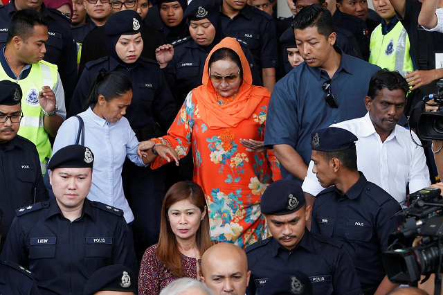 rosmah mansor wife of malaysia 039 s former prime minister najib razak leaves a court in kuala lumpur malaysia october 4 2018 photo reuters