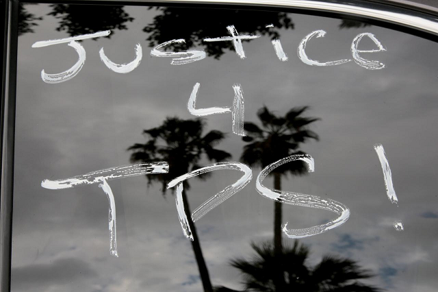 paint is seen on cars before members of the teamsters union participate in a tractor trailer caravan surrounding the la metro detention center in support of port truck drivers and others threatened by deportation if the courts or congress don 039 t stop the termination of temporary protected status tps in los angeles california us october 3 2018 photo reuters paint is seen on cars before members of the teamsters union participate in a tractor trailer caravan surrounding the la metro detention center in support of port truck drivers and others threatened by deportation if the courts or congress don 039 t stop the termination of temporary protected status tps in los angeles california us october 3 2018 photo reuters