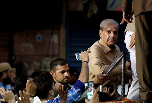 shehbaz sharif at a campaign rally in lyari karachi on june 26 2018 photo afp shehbaz sharif at a campaign rally in lyari karachi on june 26 2018 photo afp