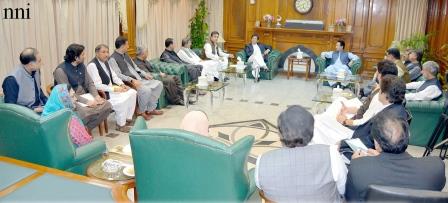 bnp m delegation meets pm imran khan in quetta photo nni