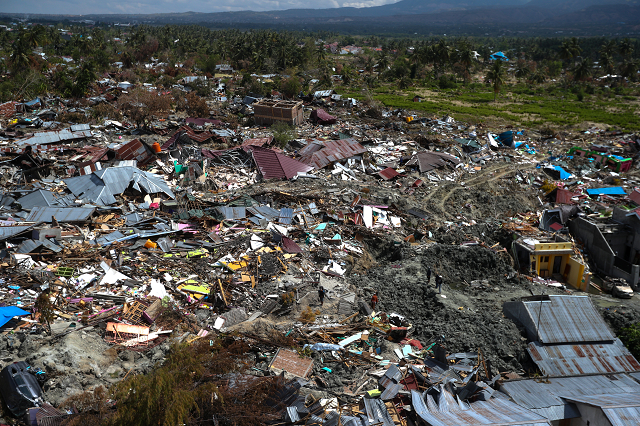 an aerial view of the destruction caused by an earthquake and liquefaction in the petabo neighbourhood in palu photo reuters