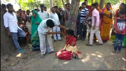 watch muslim girl tied to tree brutally beaten up for eloping with hindu man