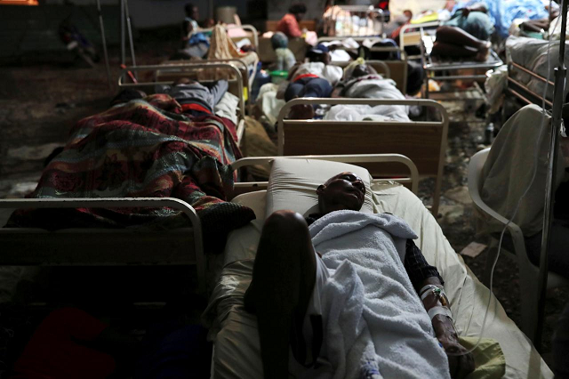 people injured in an earthquake that hit northern haiti late on saturday sleep in a tent in port de paix haiti october 7 2018 photo reuters people injured in an earthquake that hit northern haiti late on saturday sleep in a tent in port de paix haiti october 7 2018 photo reuters