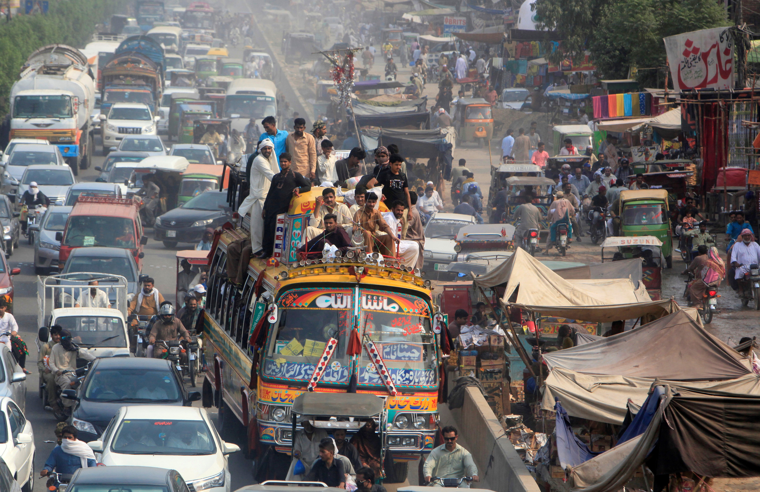 traffic clogs the roads photo reuters