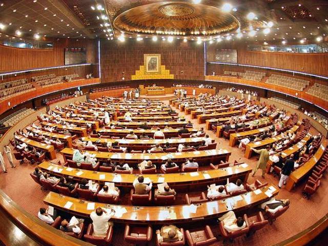 pml n had decided to hold a protest outside the national assembly on october 11 photo file