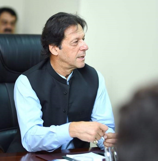 prime minister imran khan at the pm office photo twitter insafpk