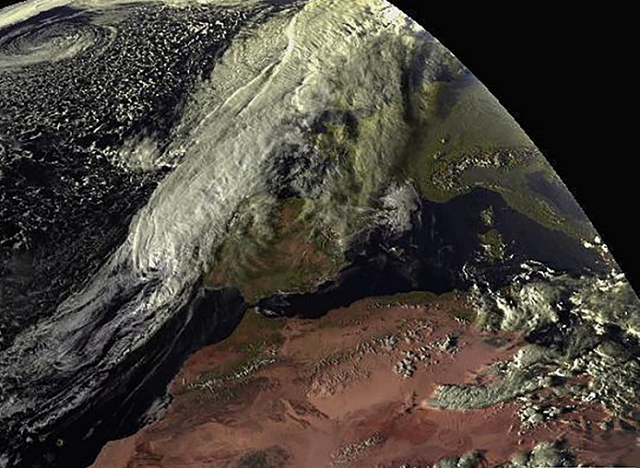 satellite image of hurricane leslie photo afp