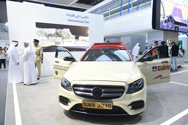 the dubai roads and transport authority rta on sunday presented the region 039 s first self driving taxi at the ongoing five day gitex technology week the biggest it fair in the middle east photo rta