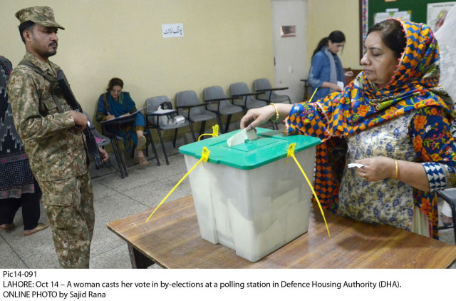 a woman casts vote during by polls photo online a woman casts vote during by polls photo online